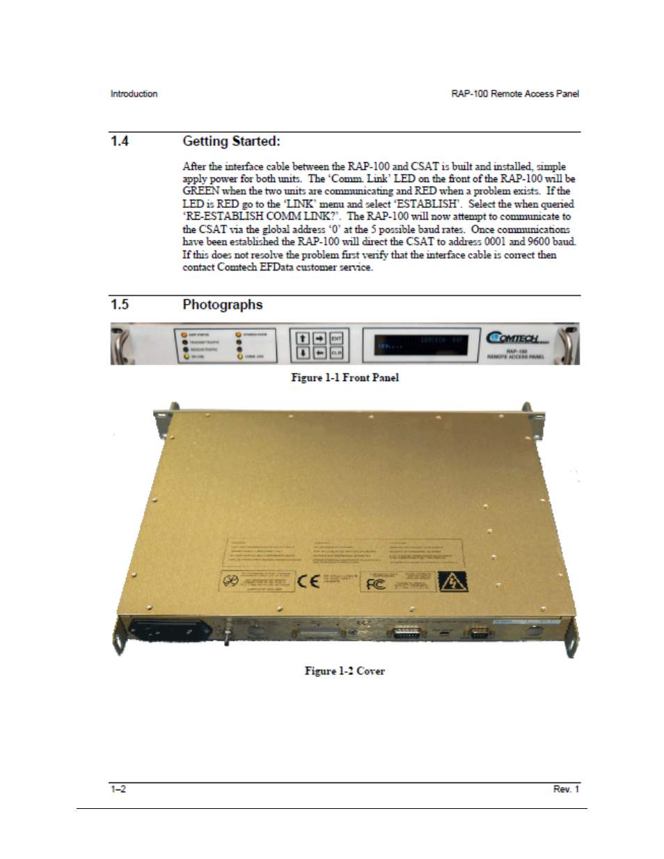 Comtech EF Data RAP-100 User Manual | Page 4 / 34