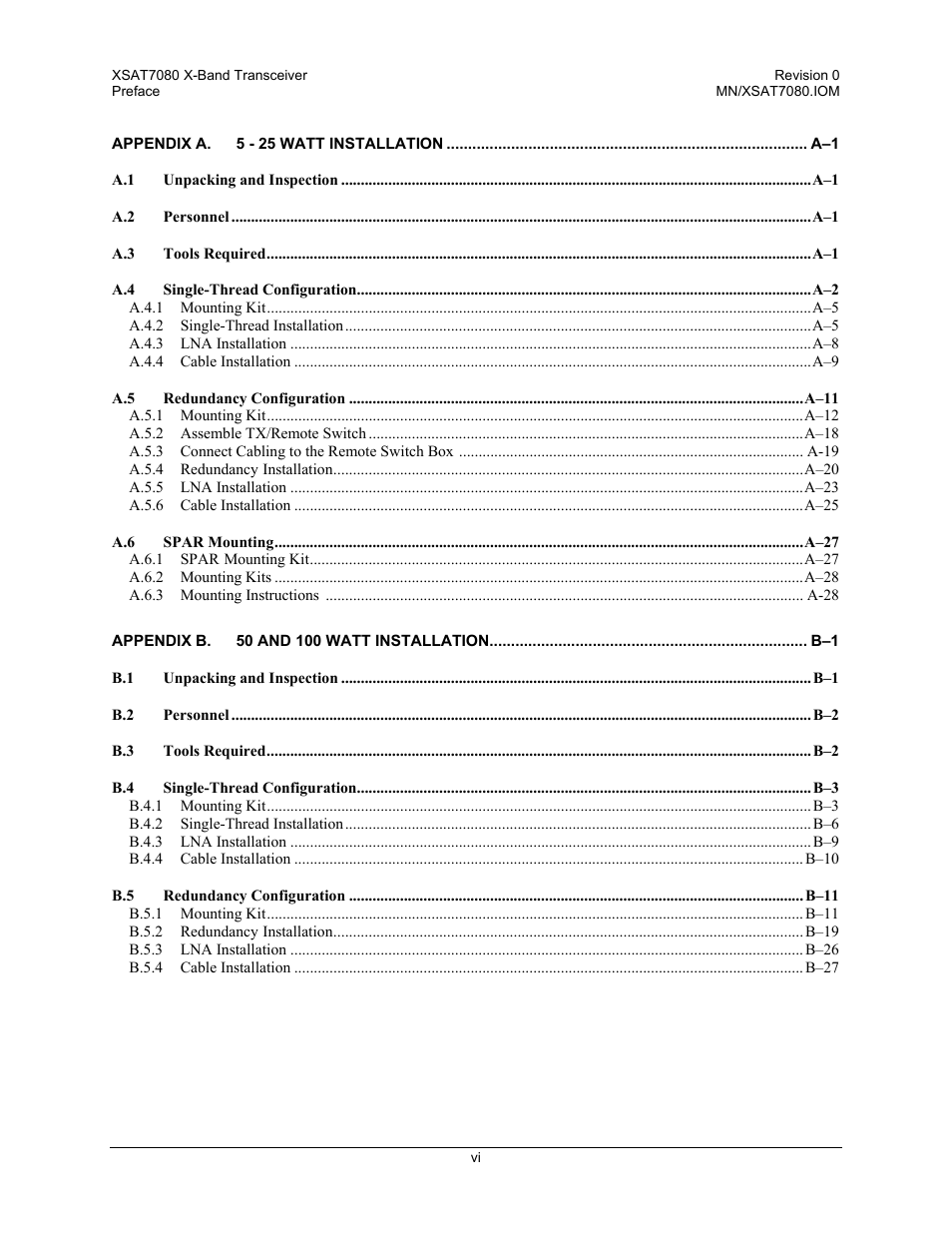 Comtech EF Data XSAT-7080 User Manual | Page 10 / 142