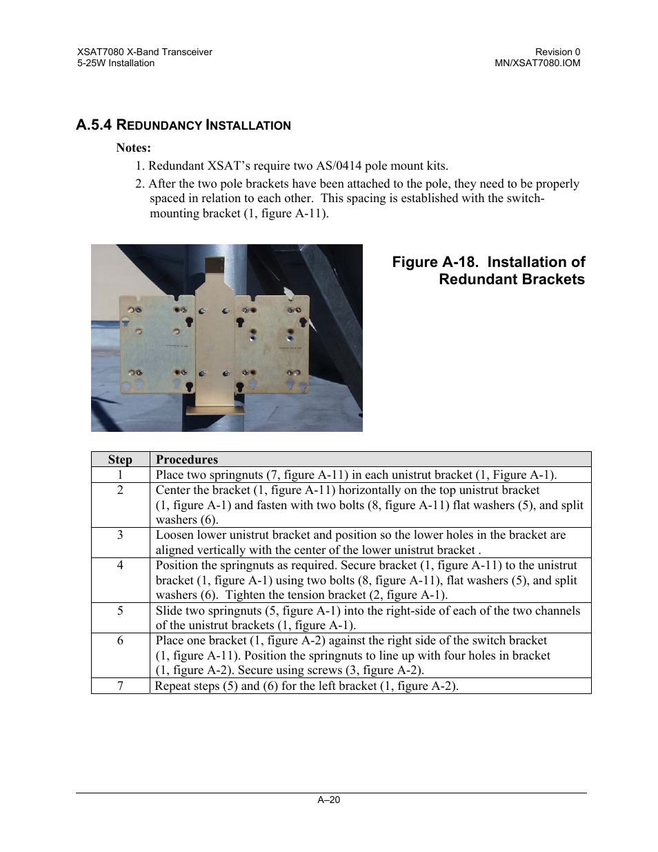 Redundancy installation | Comtech EF Data XSAT-7080 User Manual | Page 102 / 142