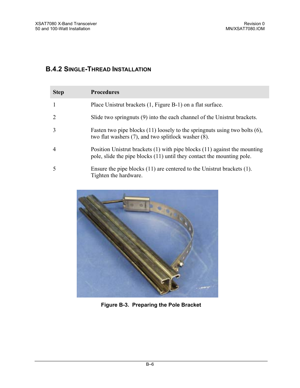 Single-thread installation, B.4.2 s | Comtech EF Data XSAT-7080 User Manual | Page 116 / 142