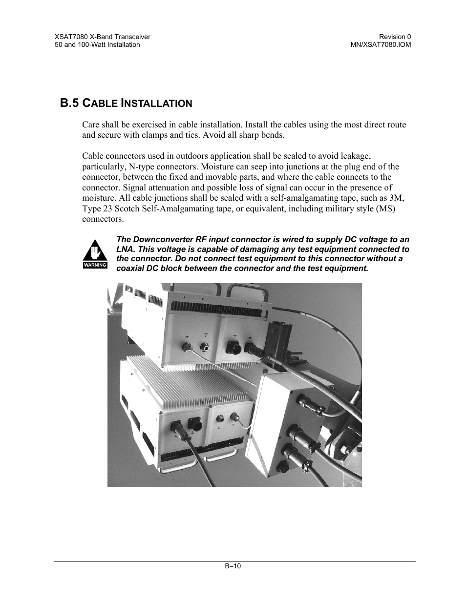 Cable installation, B.5 c | Comtech EF Data XSAT-7080 User Manual | Page 120 / 142