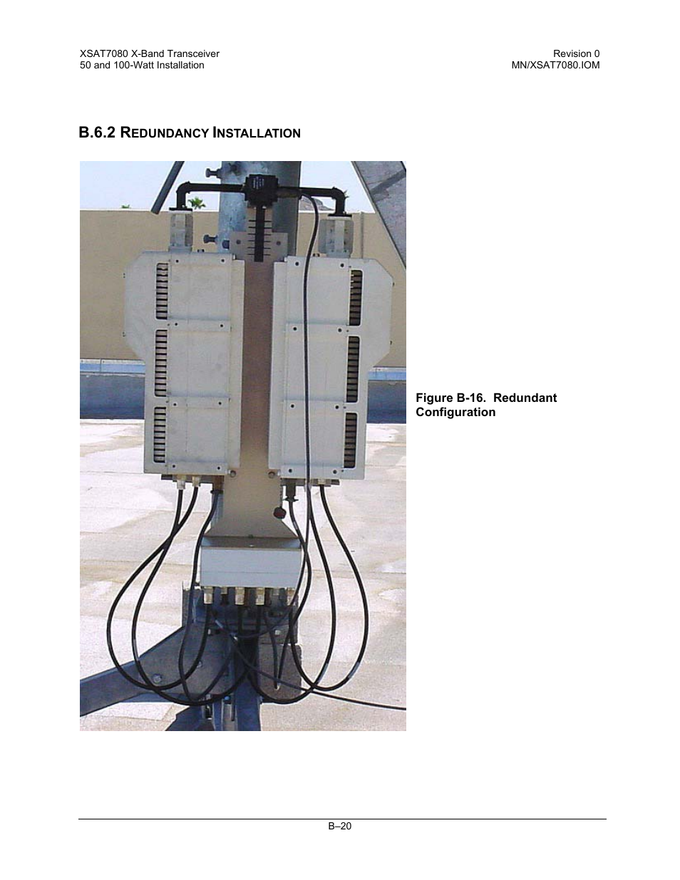 Redundancy installation, B.6.2 r | Comtech EF Data XSAT-7080 User Manual | Page 130 / 142