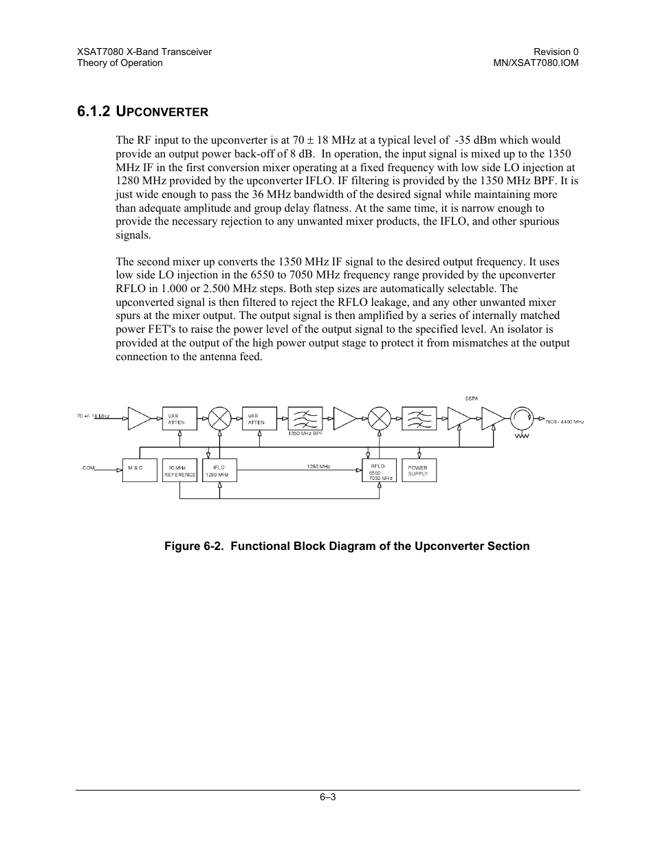 Upconverter | Comtech EF Data XSAT-7080 User Manual | Page 71 / 142