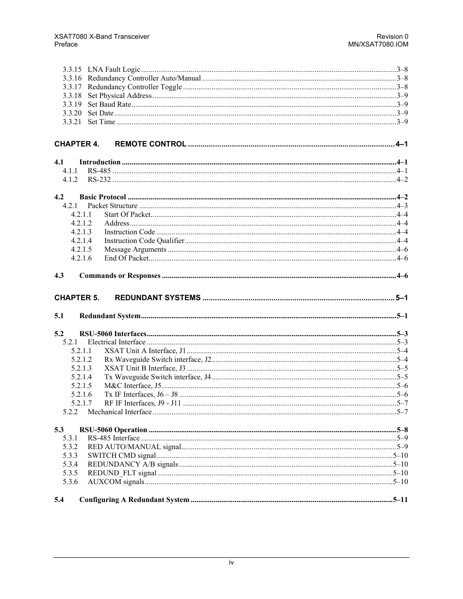 Comtech EF Data XSAT-7080 User Manual | Page 8 / 142