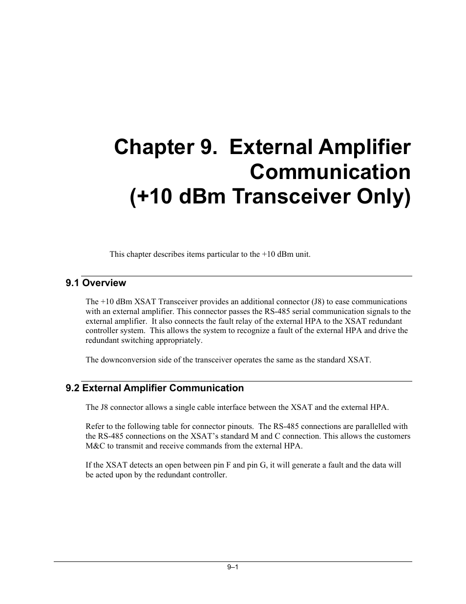 External amplifier communication, Overview | Comtech EF Data XSAT-7080 User Manual | Page 81 / 142