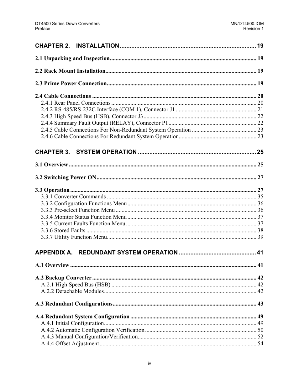 Comtech EF Data DT-4500 Series User Manual | Page 10 / 114