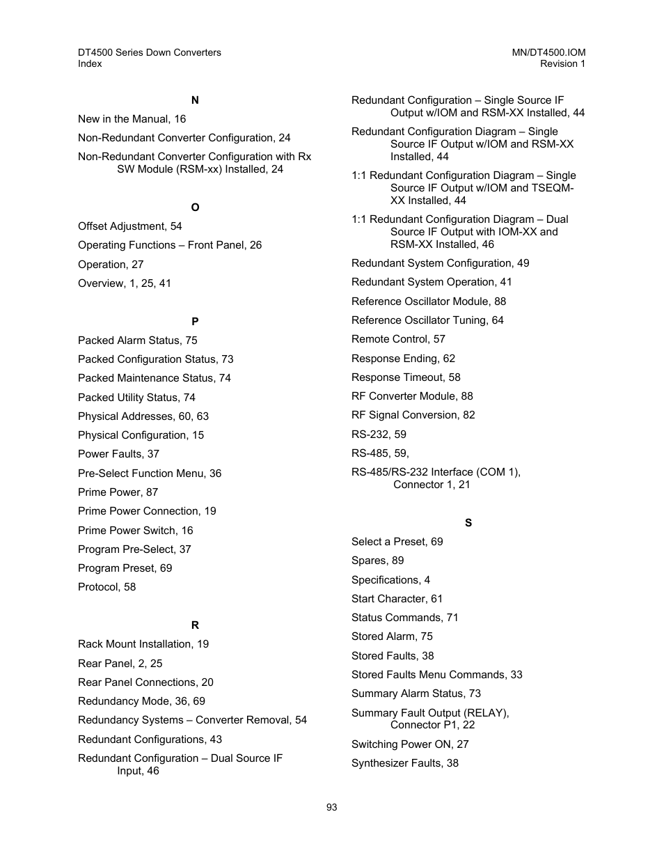 Comtech EF Data DT-4500 Series User Manual | Page 111 / 114