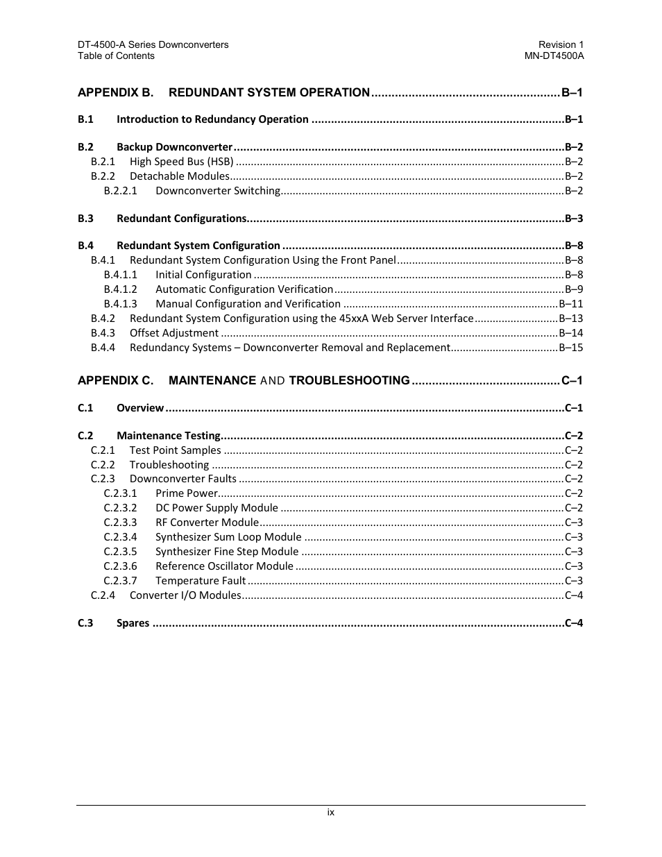 Comtech EF Data DT-4500-A Series User Manual | Page 11 / 162