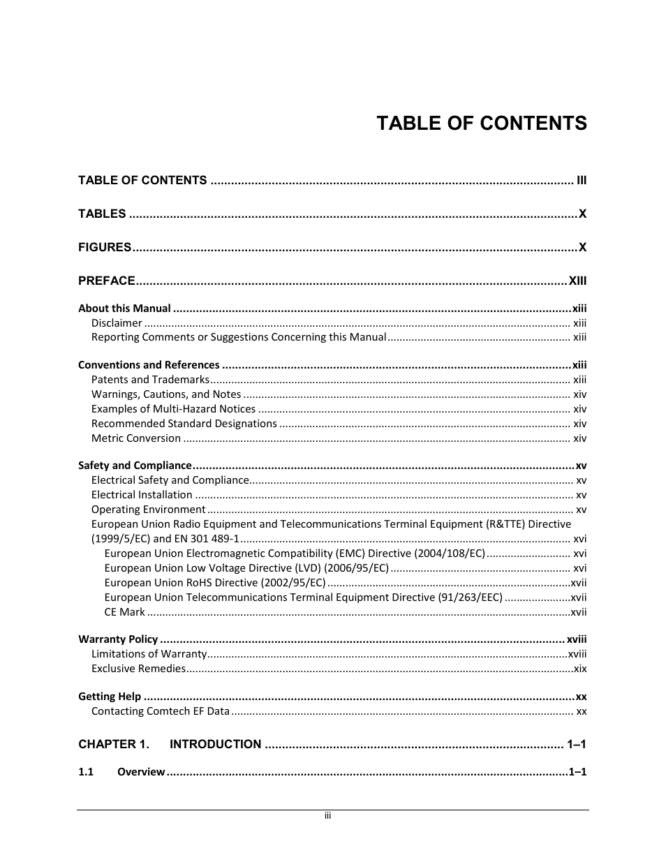 Comtech EF Data DT-4500-A Series User Manual | Page 5 / 162