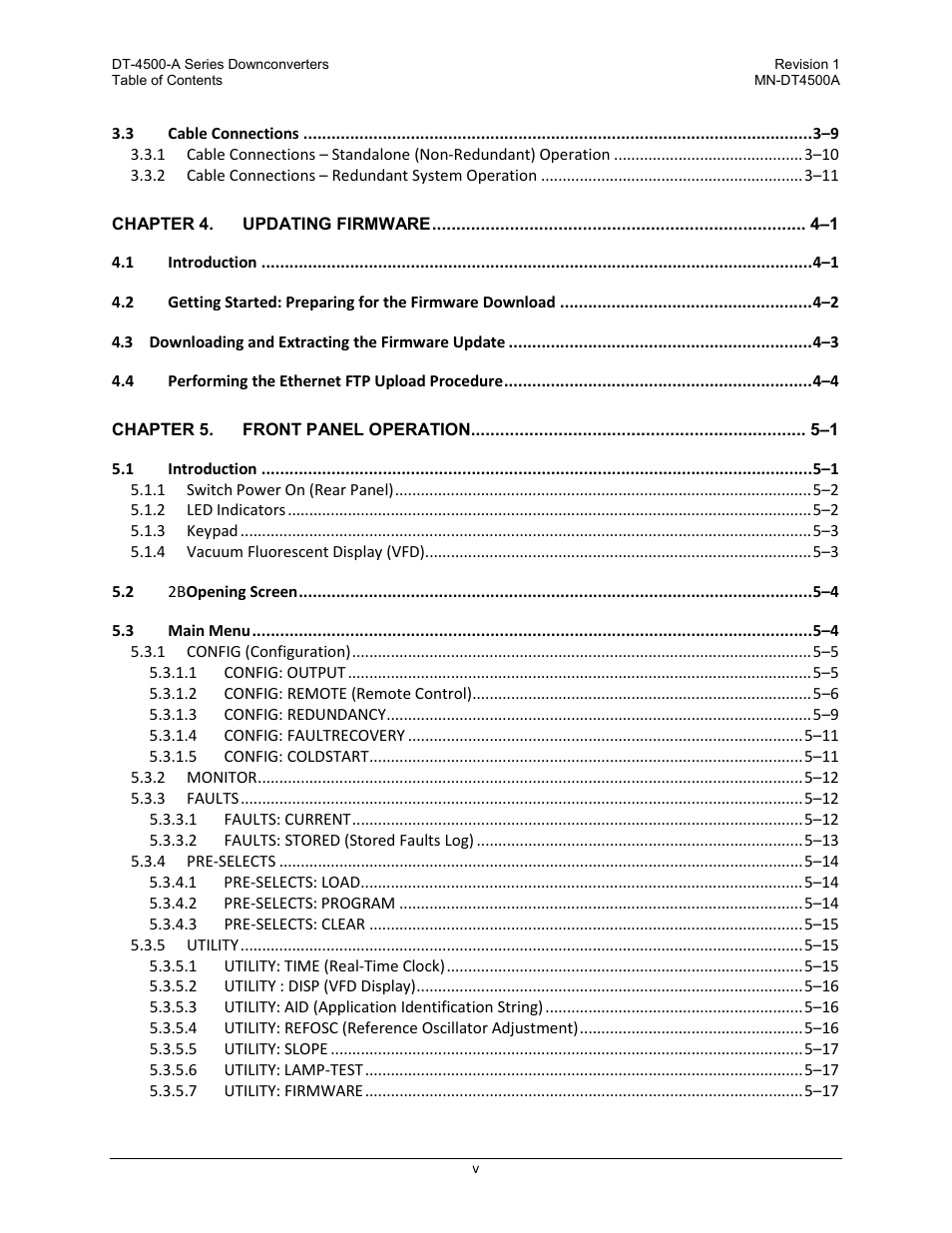 Comtech EF Data DT-4500-A Series User Manual | Page 7 / 162