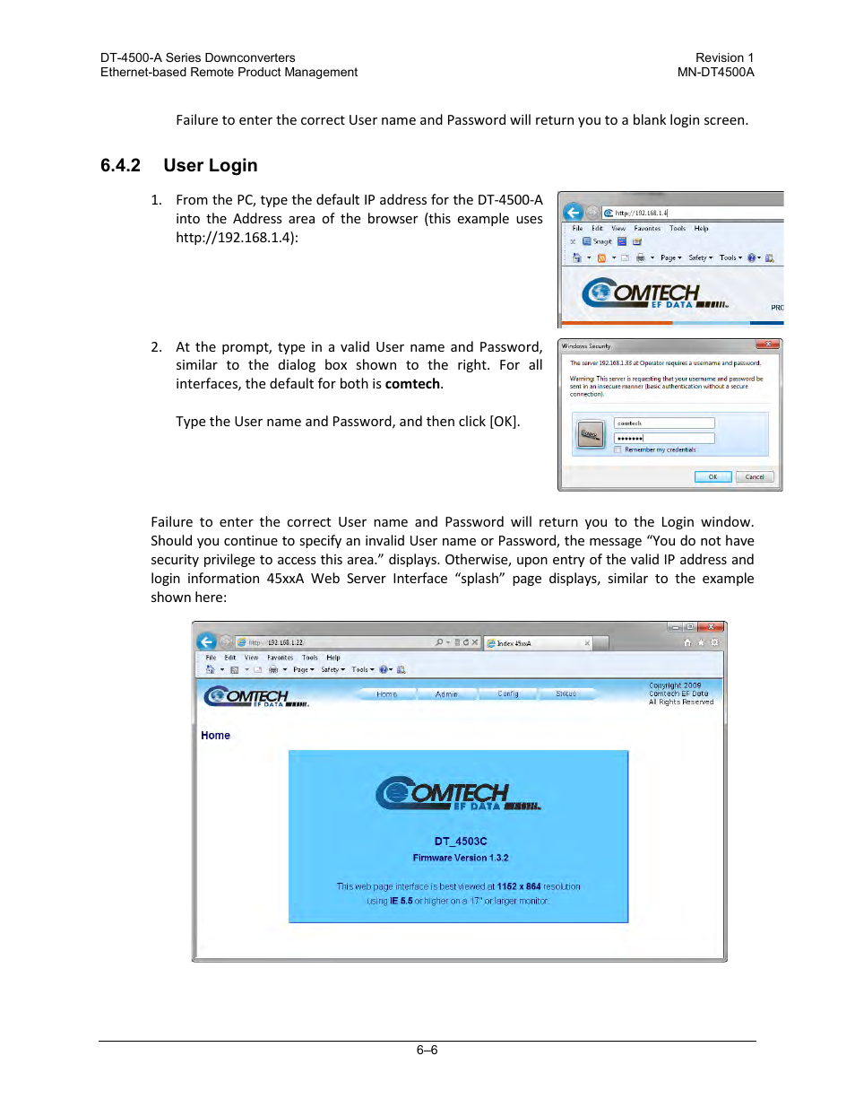 2 user login | Comtech EF Data DT-4500-A Series User Manual | Page 92 / 162