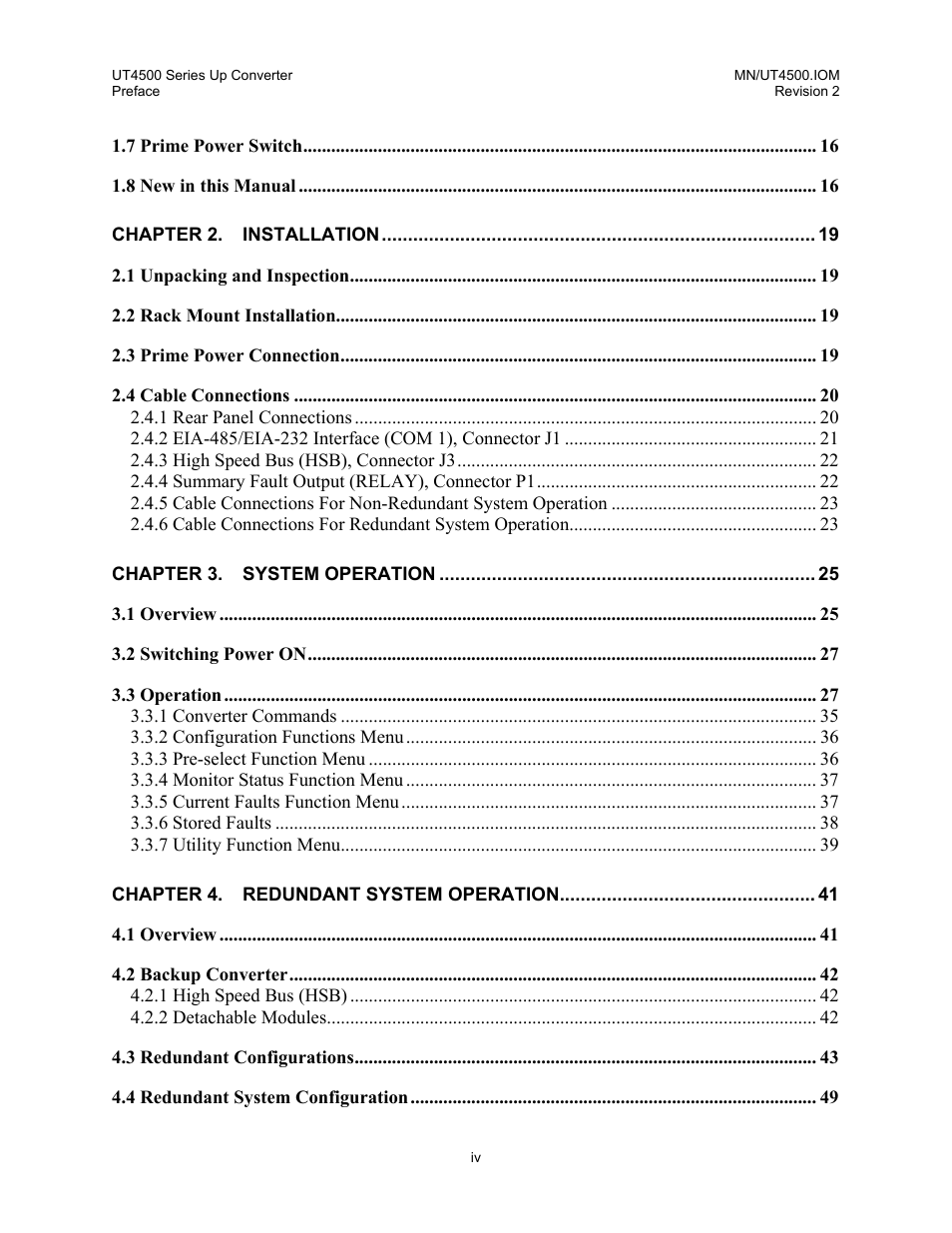 Comtech EF Data UT-4500 Series User Manual | Page 10 / 112