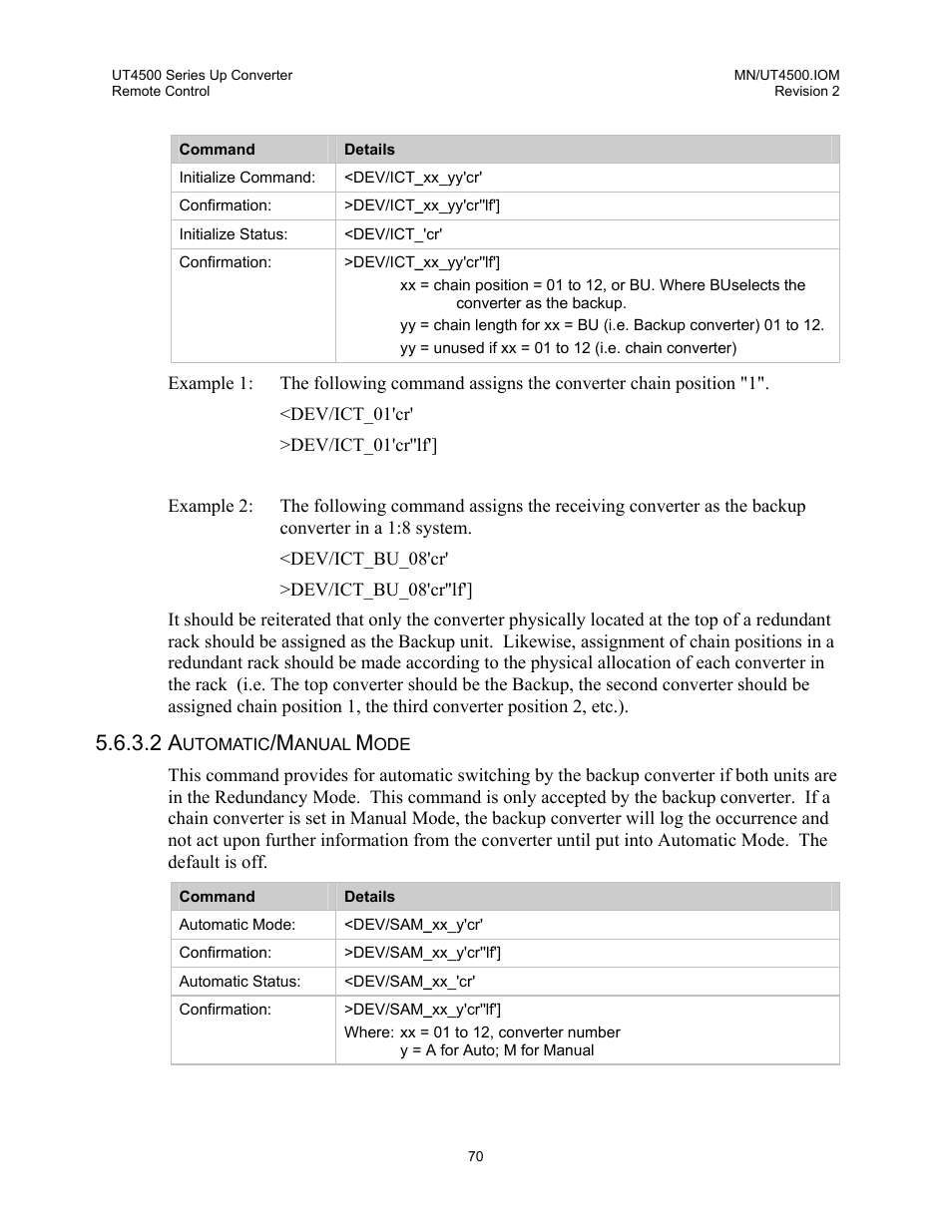 Automatic/manual mode | Comtech EF Data UT-4500 Series User Manual | Page 88 / 112