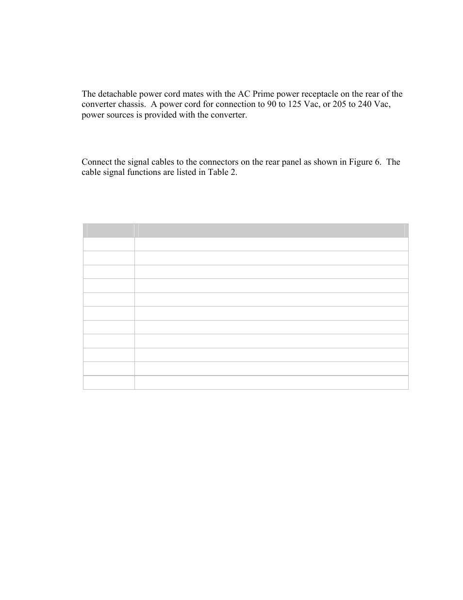 Prime power connection, Cable connections, Rear panel connections | 3 prime power connection, 4 cable connections, 1 rear panel connections, Table 2. rear panel connectors | Comtech EF Data UT-4579 User Manual | Page 26 / 100