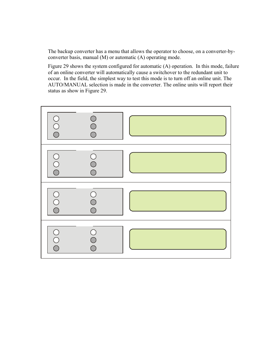 Automatic configuration verification, A.4.2 automatic configuration verification, Figure 29. 1:3 system in auto redundant mode | A.4.2 a | Comtech EF Data UT-4579 User Manual | Page 56 / 100