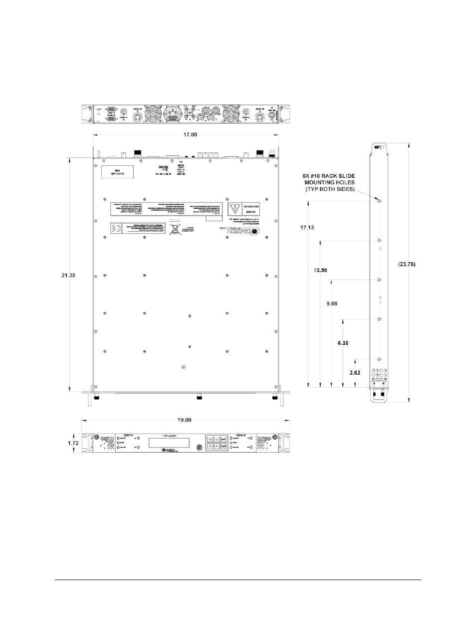 1 dimensional envelope | Comtech EF Data LBC-4000 User Manual | Page 21 / 108