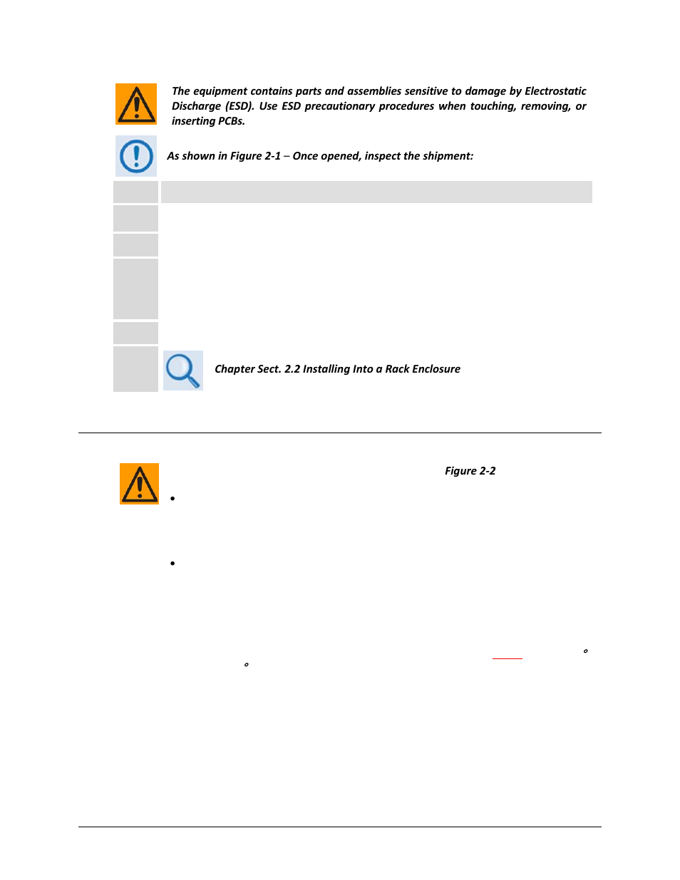 2 installing into a rack enclosure | Comtech EF Data LBC-4000 User Manual | Page 28 / 108