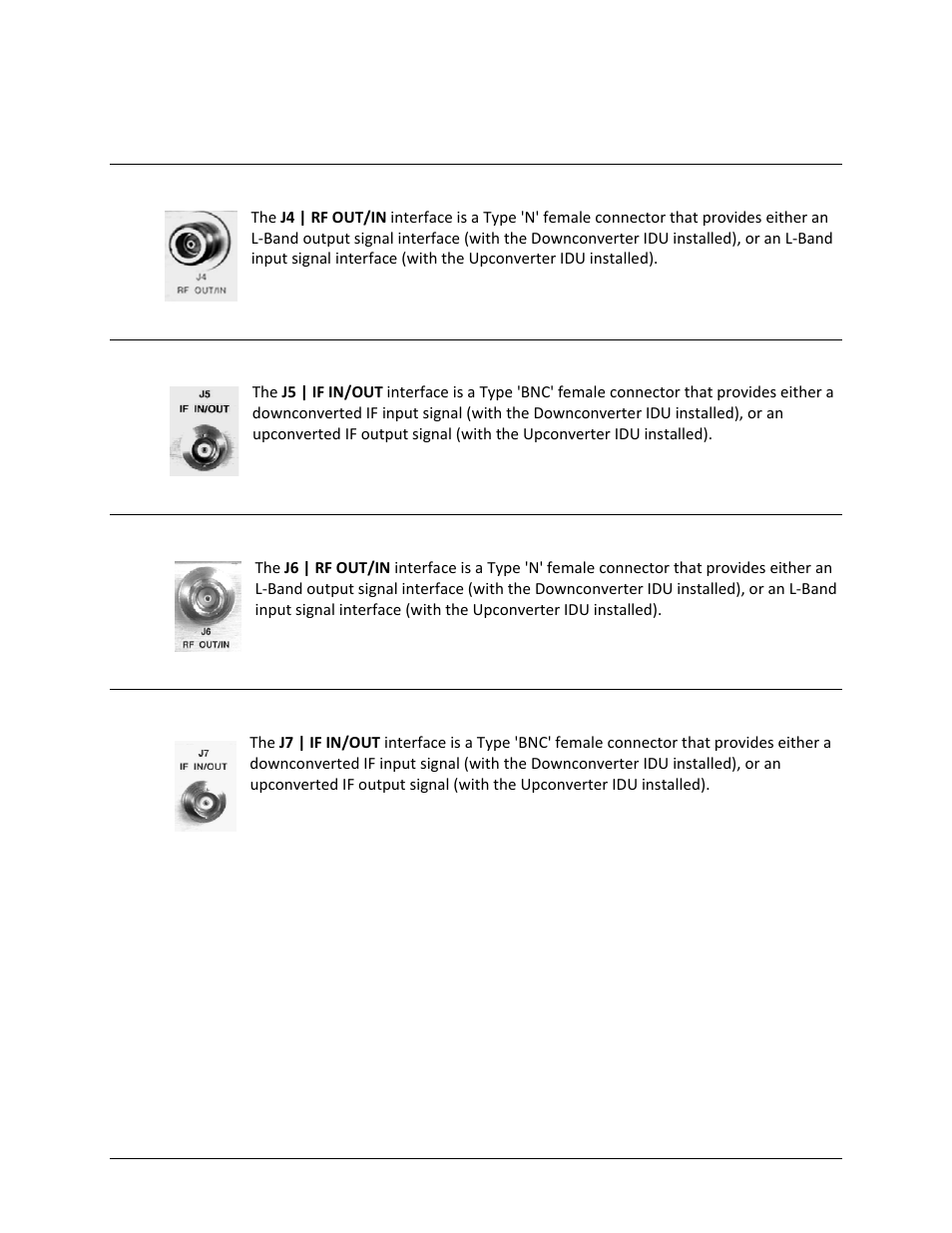 1 rf/if connectors | Comtech EF Data LBC-4000 User Manual | Page 40 / 108