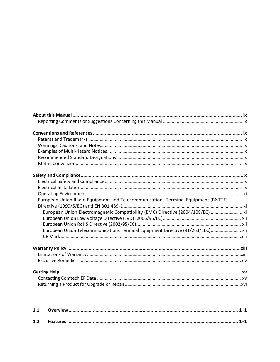 Comtech EF Data LBC-4000 User Manual | Page 5 / 108