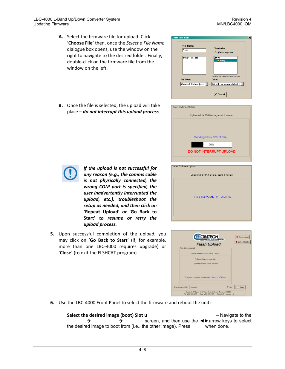 Comtech EF Data LBC-4000 User Manual | Page 54 / 108