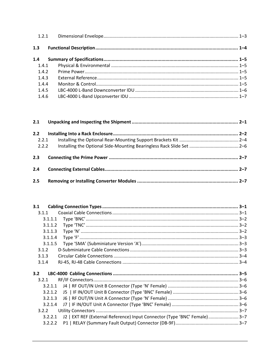 Comtech EF Data LBC-4000 User Manual | Page 6 / 108