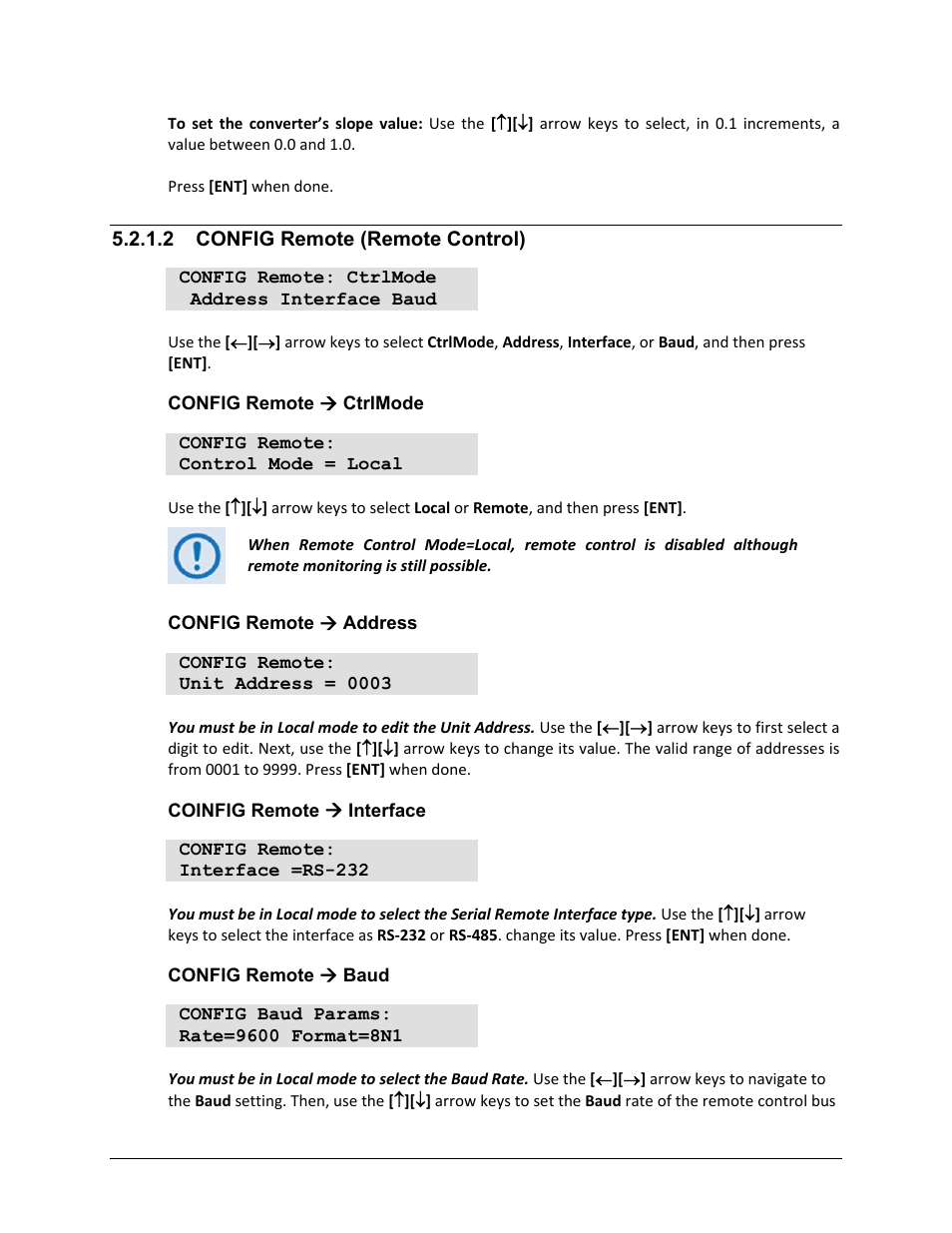 2 config remote (remote control) | Comtech EF Data LBC-4000 User Manual | Page 64 / 108