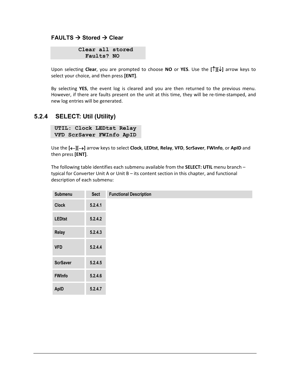 4 select: util (utility) | Comtech EF Data LBC-4000 User Manual | Page 68 / 108