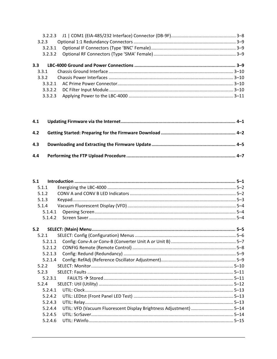 Comtech EF Data LBC-4000 User Manual | Page 7 / 108