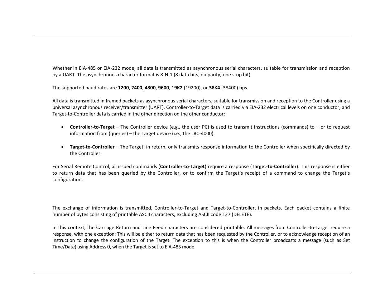 2 remote commands and queries overview, 1 basic protocol, 2 packet structure | Comtech EF Data LBC-4000 User Manual | Page 105 / 142