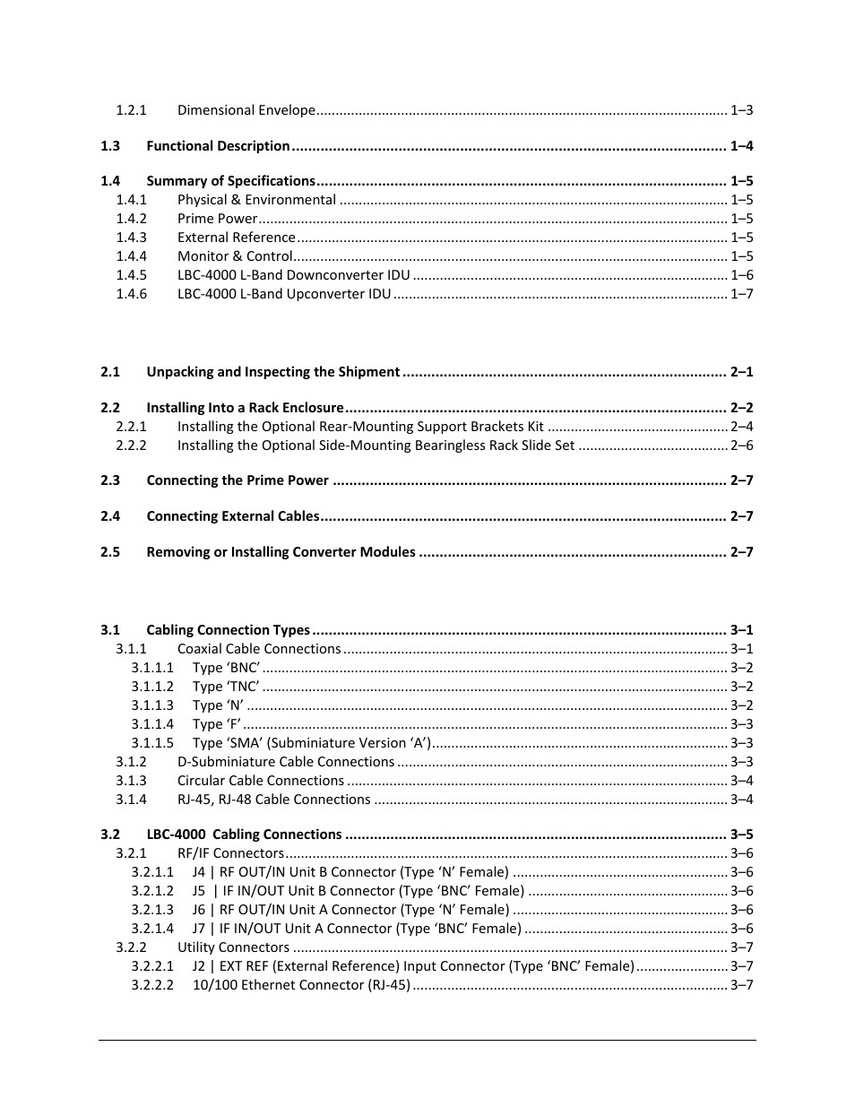 Comtech EF Data LBC-4000 User Manual | Page 6 / 142