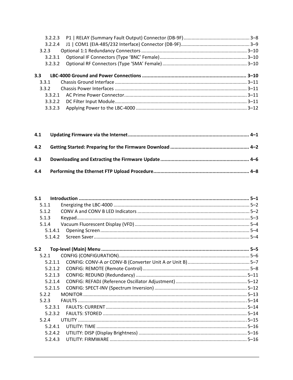 Comtech EF Data LBC-4000 User Manual | Page 7 / 142