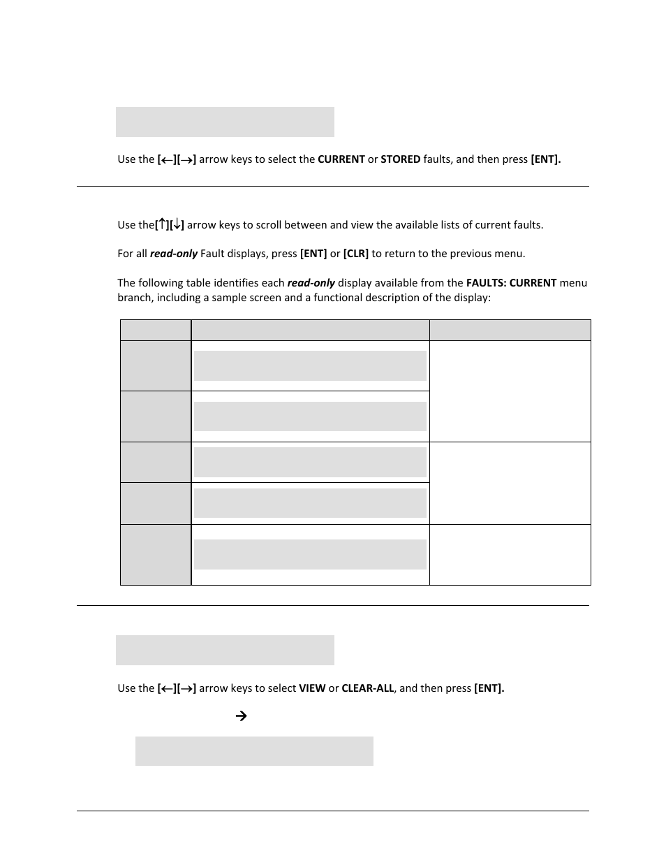 3 faults, 1 faults: current, 2 faults: stored | Comtech EF Data LBC-4000 User Manual | Page 70 / 142