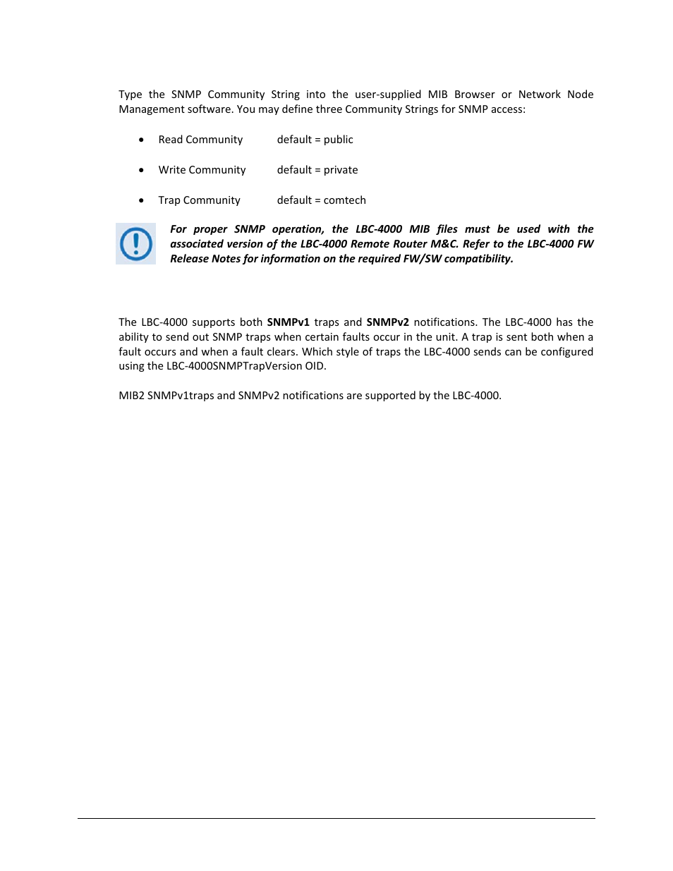3 snmp traps | Comtech EF Data LBC-4000 User Manual | Page 80 / 142