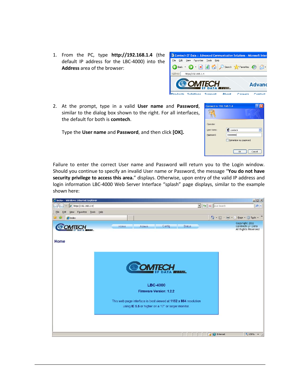 2 user login | Comtech EF Data LBC-4000 User Manual | Page 84 / 142
