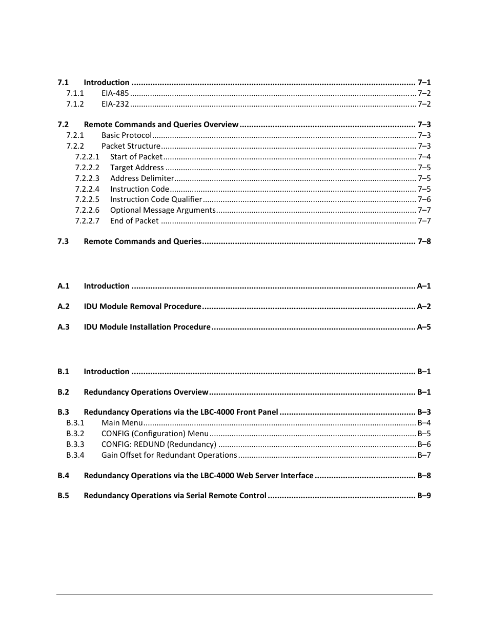 Comtech EF Data LBC-4000 User Manual | Page 9 / 142