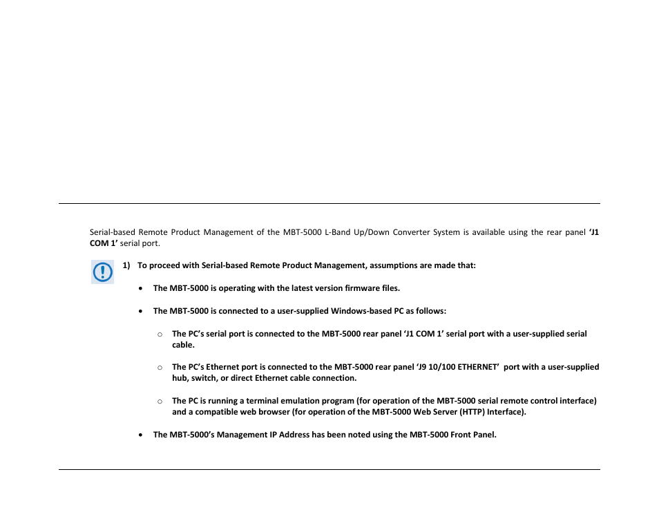 Chapter 7. serial-based remote product management, 1 overview | Comtech EF Data MBT-5000 User Manual | Page 103 / 140