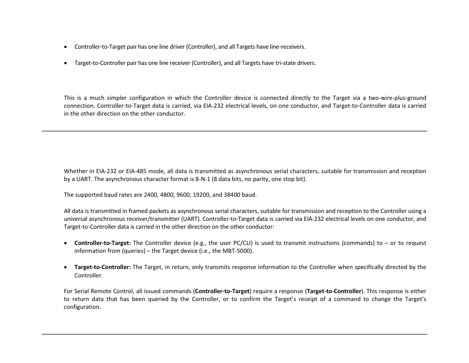 2 eia-232, 2 remote commands and queries overview, 1 basic protocol | Comtech EF Data MBT-5000 User Manual | Page 105 / 140