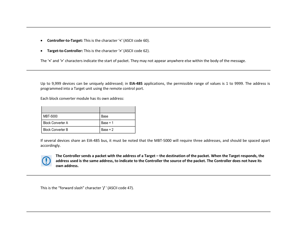 1 start of packet, 2 target address, 3 address delimiter | Comtech EF Data MBT-5000 User Manual | Page 107 / 140