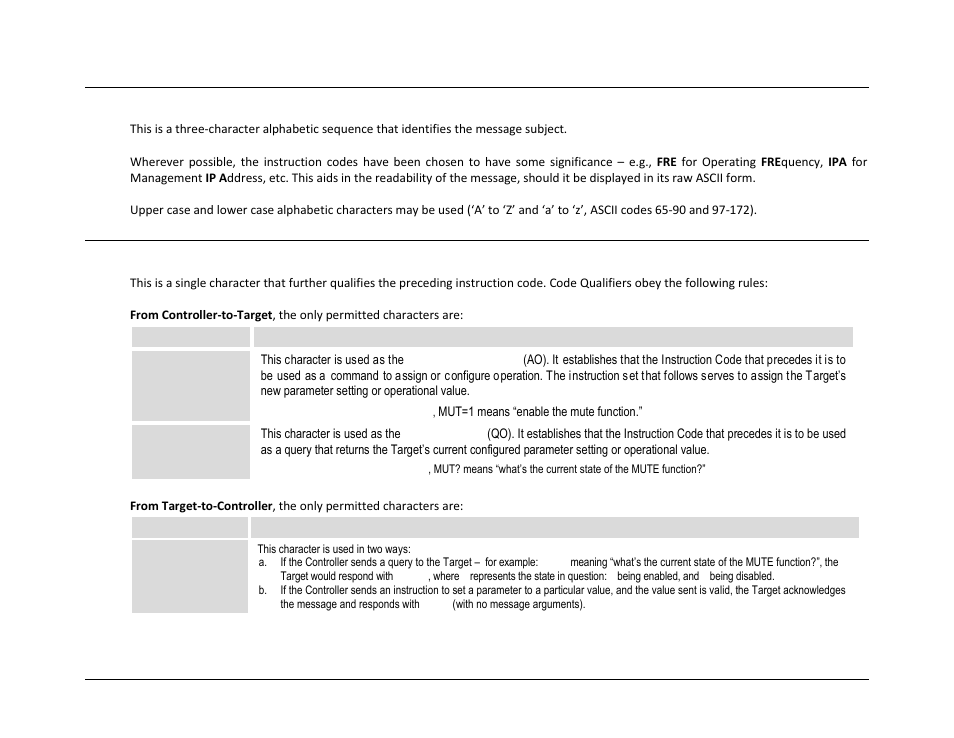 4 instruction code, 5 instruction code qualifier | Comtech EF Data MBT-5000 User Manual | Page 108 / 140