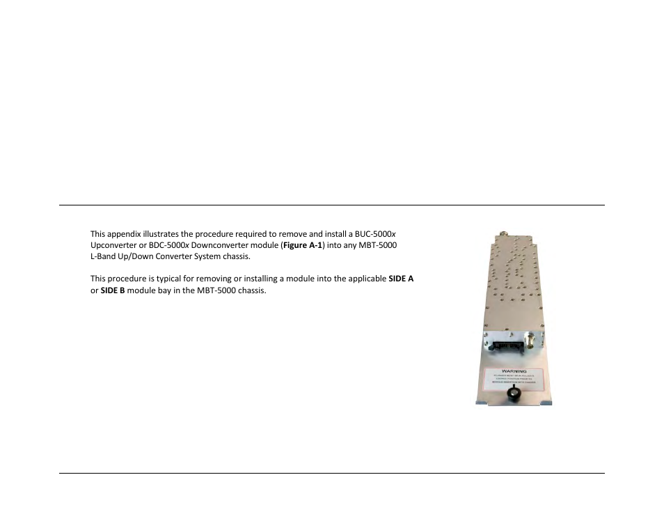 A.1 overview | Comtech EF Data MBT-5000 User Manual | Page 127 / 140