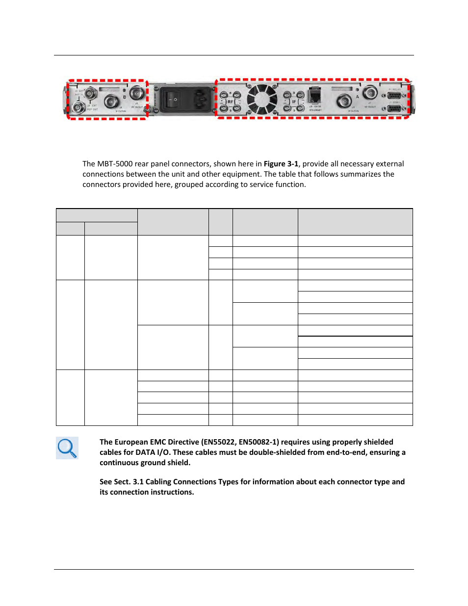 2 mbt-5000 cabling connections | Comtech EF Data MBT-5000 User Manual | Page 37 / 140