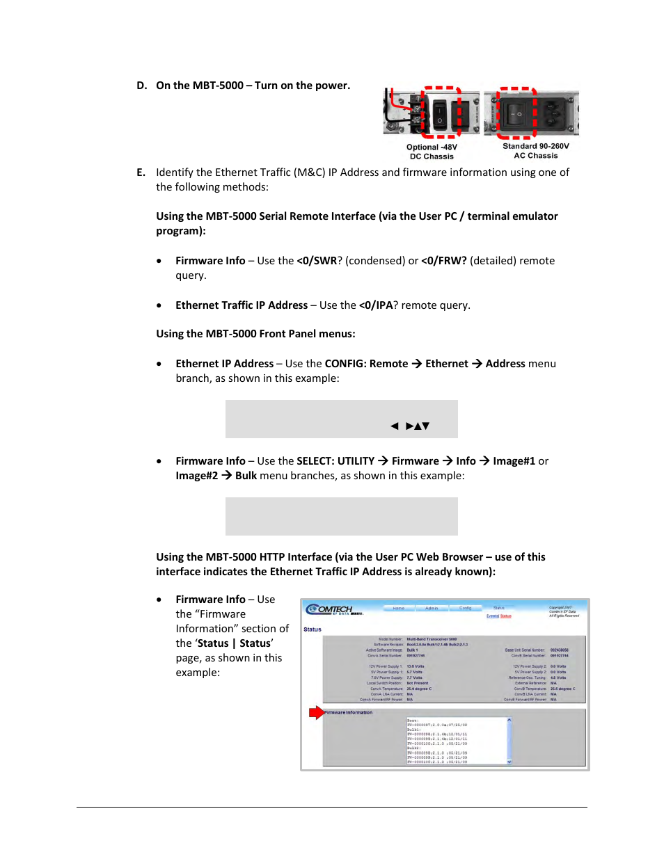 Comtech EF Data MBT-5000 User Manual | Page 49 / 140