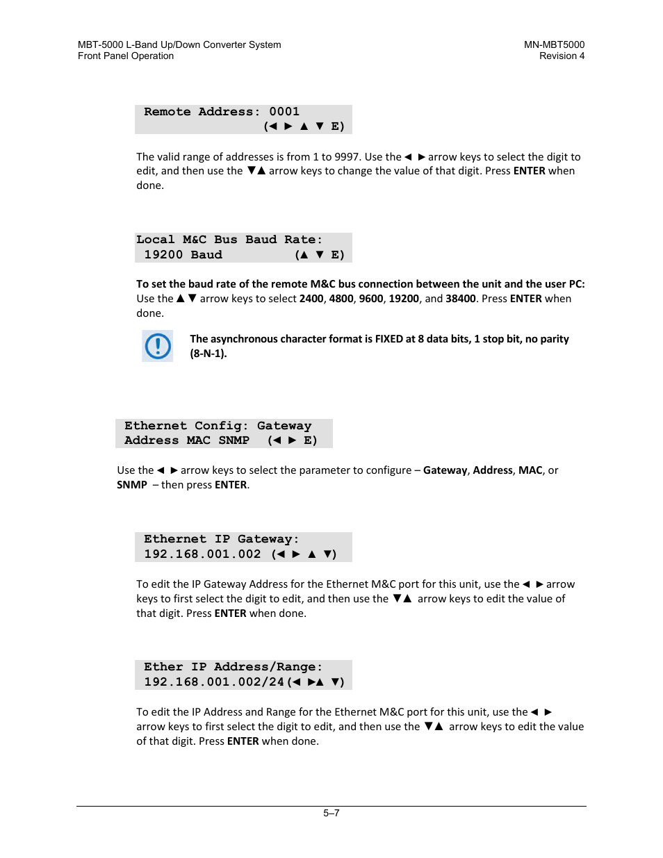 3 remote control: ethernet | Comtech EF Data MBT-5000 User Manual | Page 63 / 140