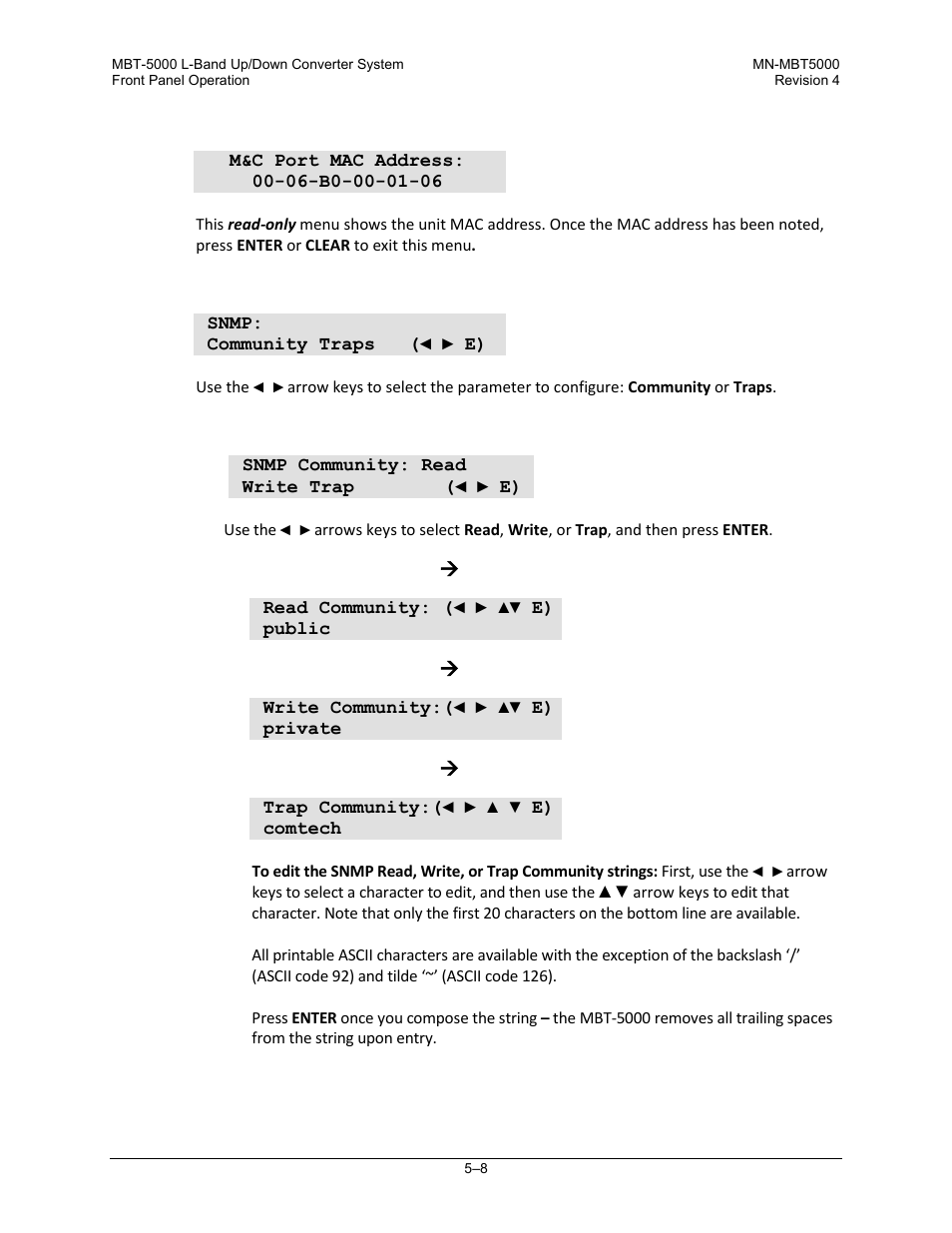 Comtech EF Data MBT-5000 User Manual | Page 64 / 140