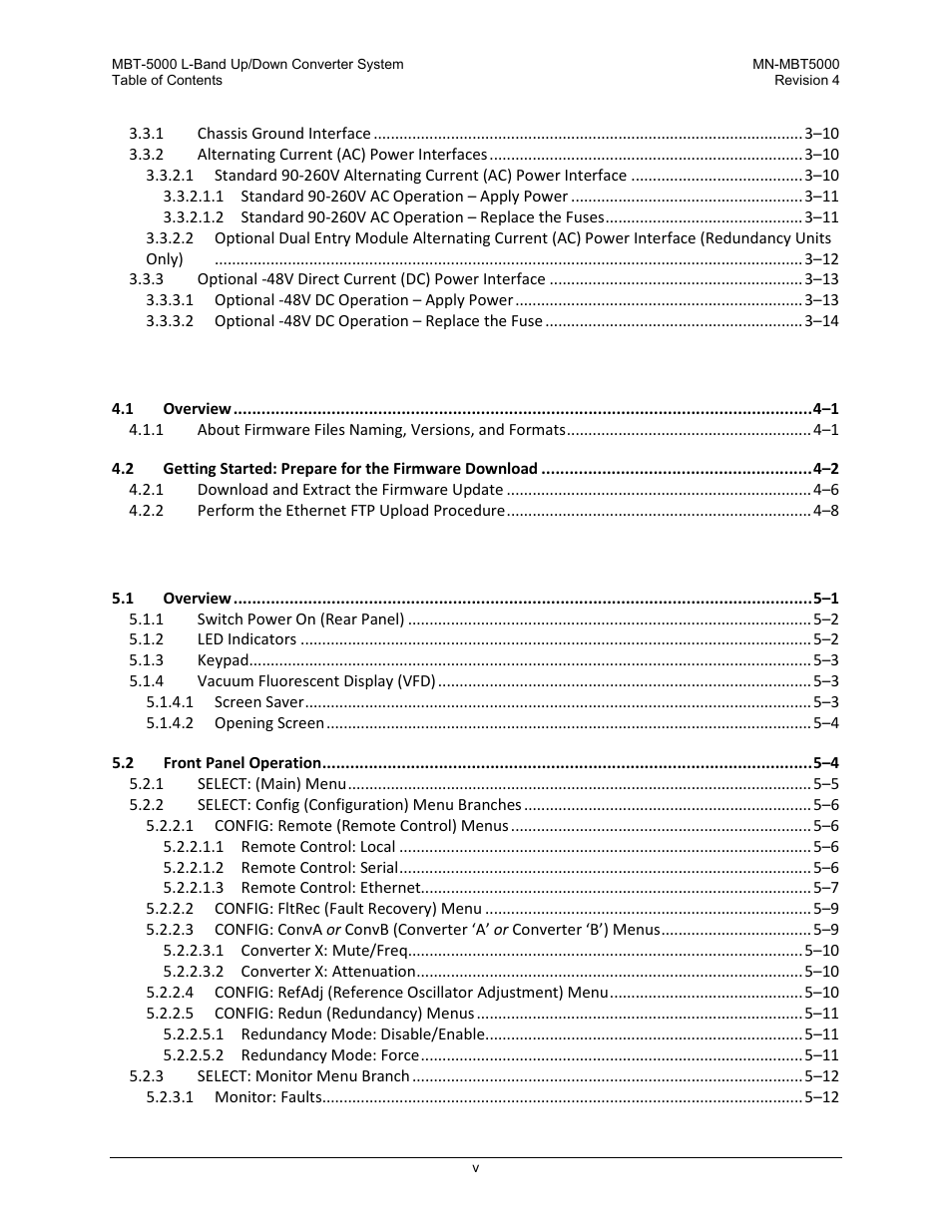 Comtech EF Data MBT-5000 User Manual | Page 7 / 140