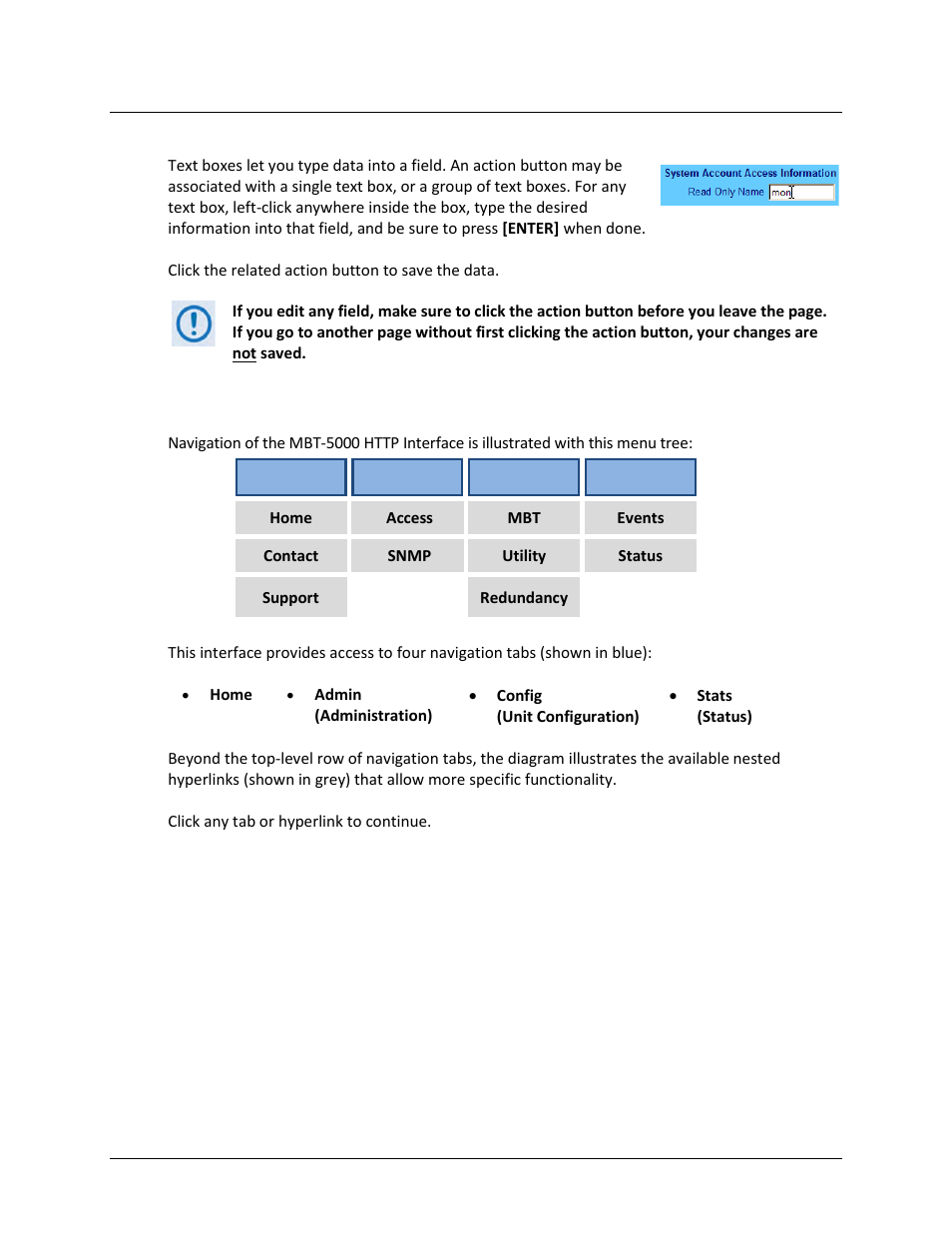 5 text or data entry, 4 web server interface – menu tree | Comtech EF Data MBT-5000 User Manual | Page 88 / 140