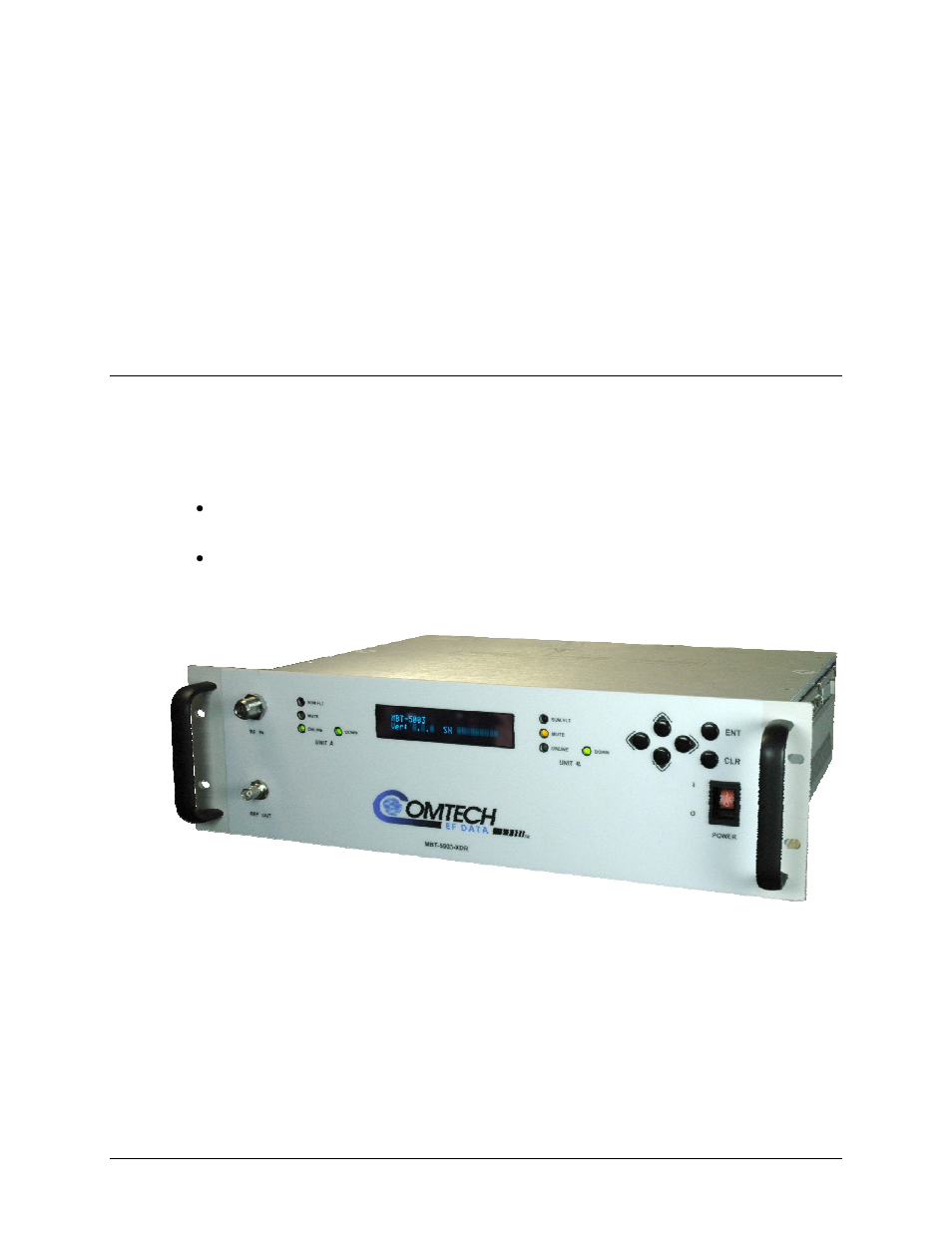 Chapter 1. introduction, 1 overview | Comtech EF Data MBT-5003 User Manual | Page 17 / 98