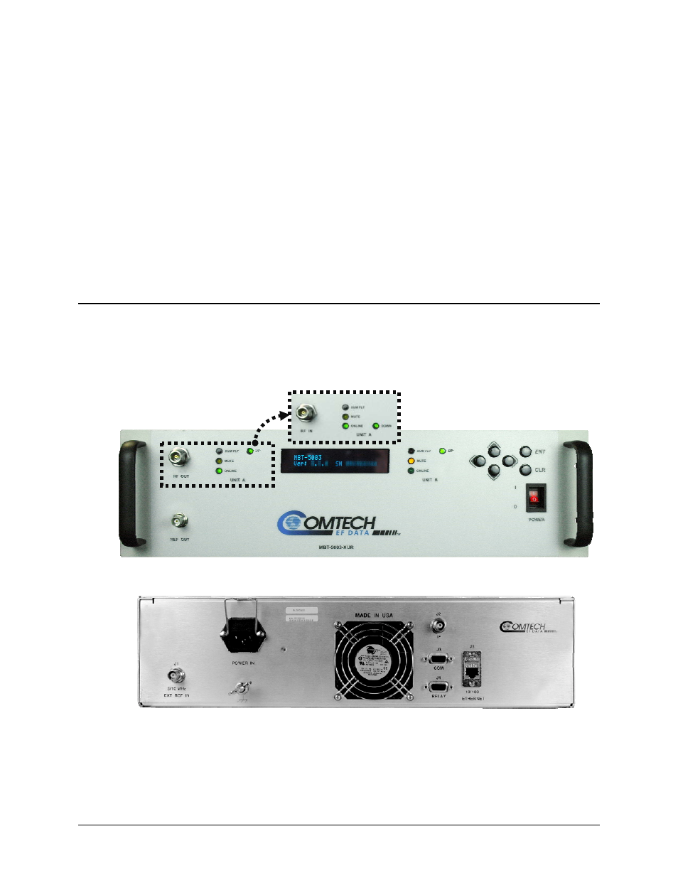 Chapter 3. external connectors, 1 external connectors overview | Comtech EF Data MBT-5003 User Manual | Page 31 / 98