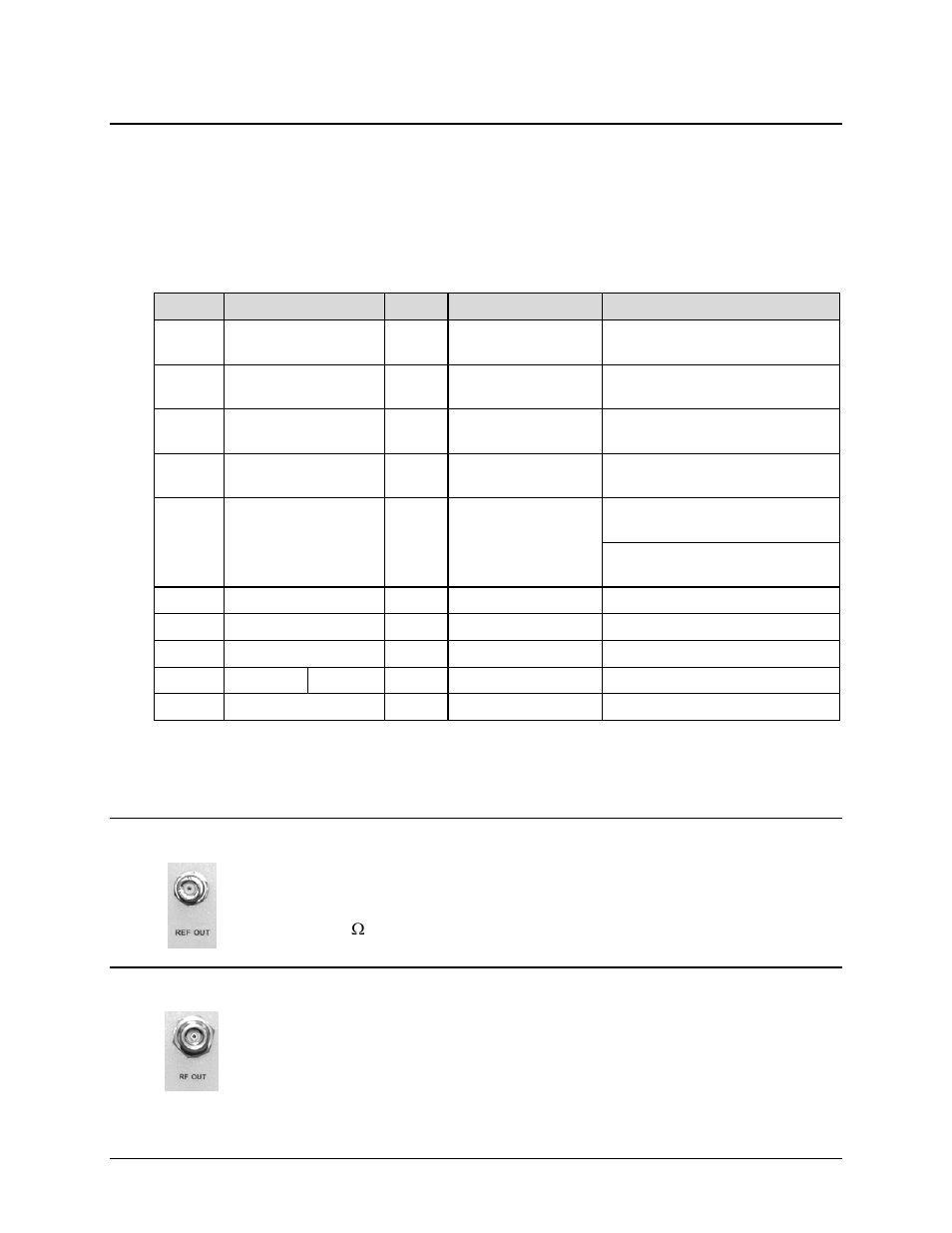 2 mbt-5003 external connectors, 1 front panel connectors, 1 ref out connector, type ‘bnc’ female | Comtech EF Data MBT-5003 User Manual | Page 32 / 98