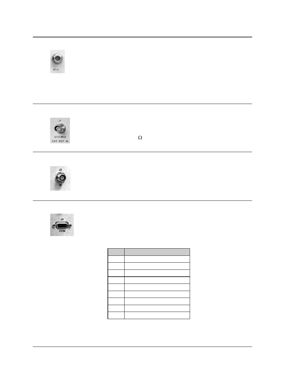 2 j2 | if connector, type ‘tnc’ female, 3 j3 | com connector (eia-485 interface), db-9f | Comtech EF Data MBT-5003 User Manual | Page 33 / 98